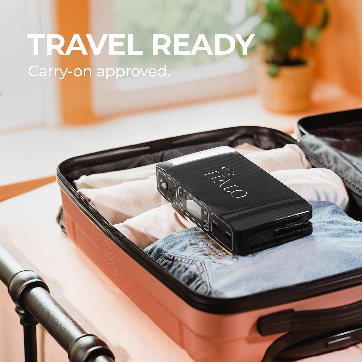 Bolt Air 58830 Portable Car Battery Jump Starter | 100 PSI Air Compressor, 58.8Wh USB Power Bank, Emergency Floodlight & Charger, Jumps Cars Suvs & Trucks, Inflates Tires, TSA Approved — Black