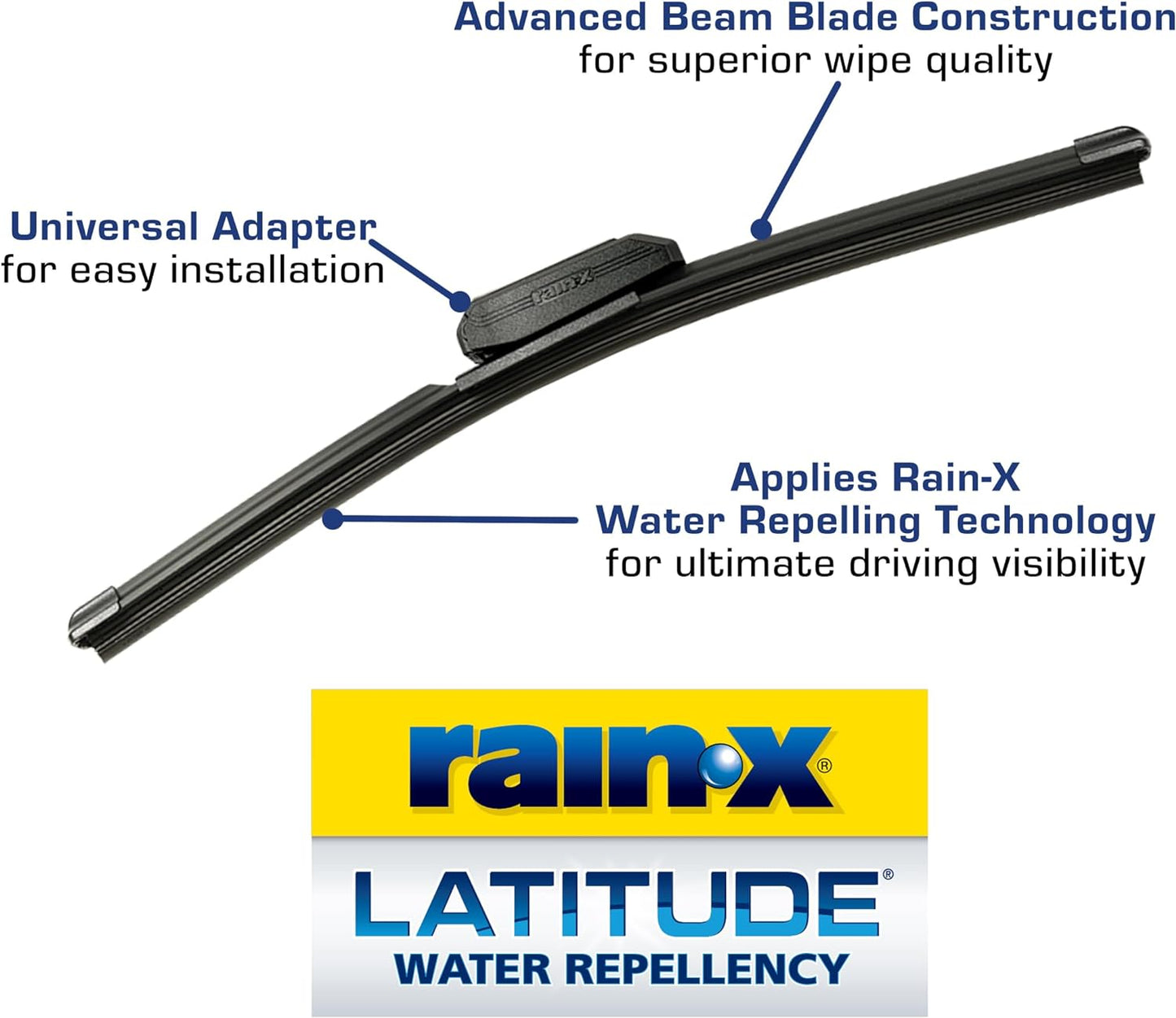 810163 Latitude 2-In-1 Water Repellent Wiper Blades, 26" and 16" Windshield Wipers (Pack of 2), Automotive Replacement Windshield Wiper Blades with Patented Water Repellency Formula