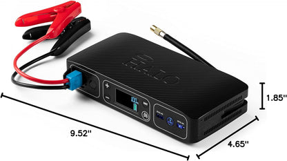 Bolt Air 58830 Portable Car Battery Jump Starter | 100 PSI Air Compressor, 58.8Wh USB Power Bank, Emergency Floodlight & Charger, Jumps Cars Suvs & Trucks, Inflates Tires, TSA Approved — Black